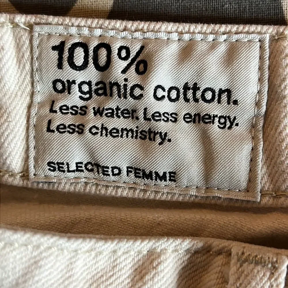 SELECTED Femme slim high rise‎ cream color jean’s size 28.